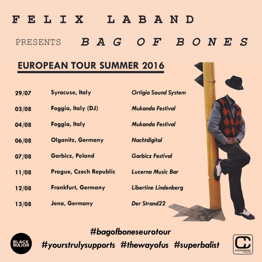 Black Major Felix Laband Bag of Bones Tour